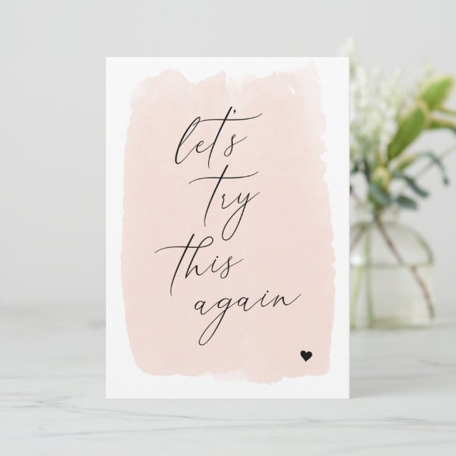 Vamos a Intentar Esto de Nuevo Tarjeta Rosa para C (Anverso de pie)