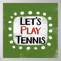Vamos a jugar al tenis Poster en el arte en el mur