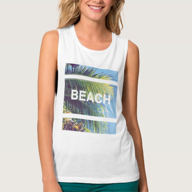 ¡Vamos a la playa! Playera de tirantes (Anverso)