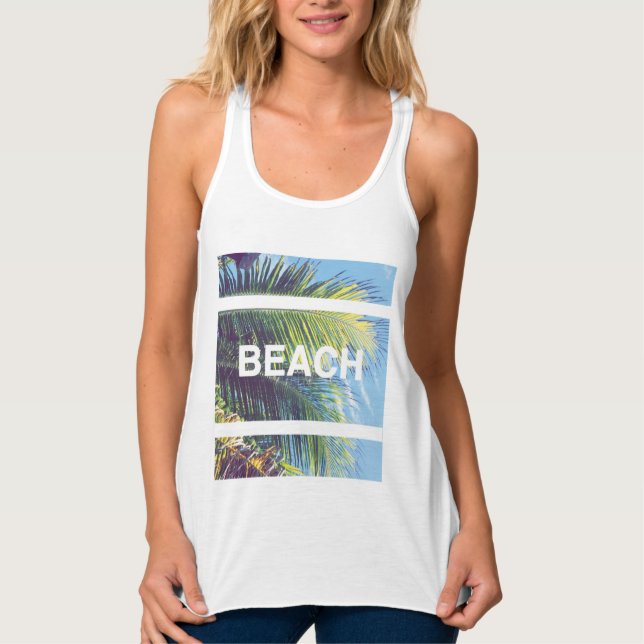 ¡Vamos a la playa! Playera de tirantes (Anverso)