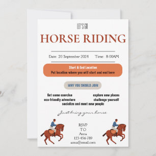 Vamos a montar a caballo con tarjeta de invitación