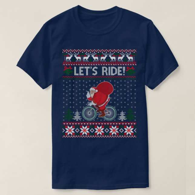 Vamos a montar en bicicleta Navidades feos suéter  (Diseño del anverso)