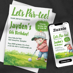 Vamos a Par-Tee Invitación de cumpleaños de niño c