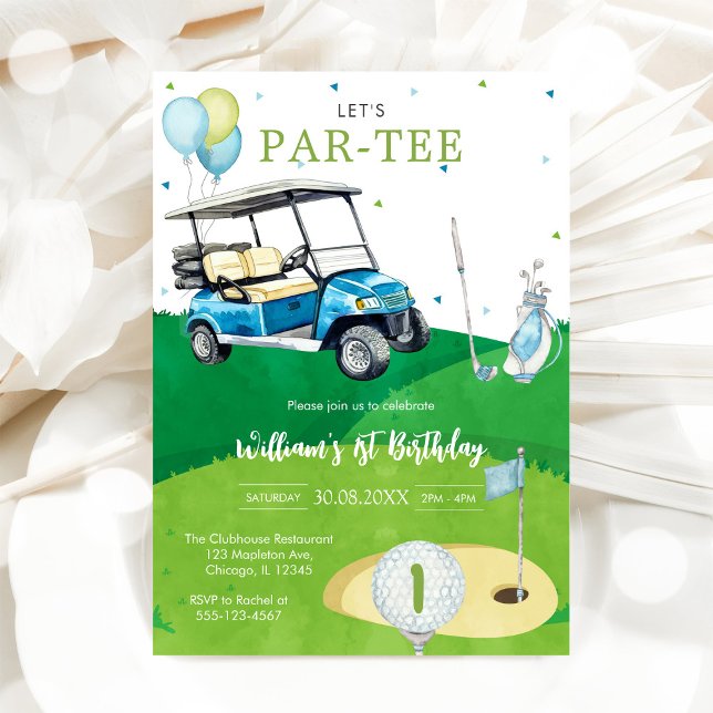 Vamos a Par-tir Invitación de Cumpleaños 1er Golf  (Subido por el creador)