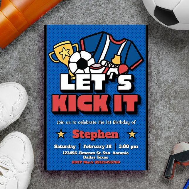 Vamos a patearlo - Invitación al fútbol (Let's Kick It - Football Soccer Invitation)