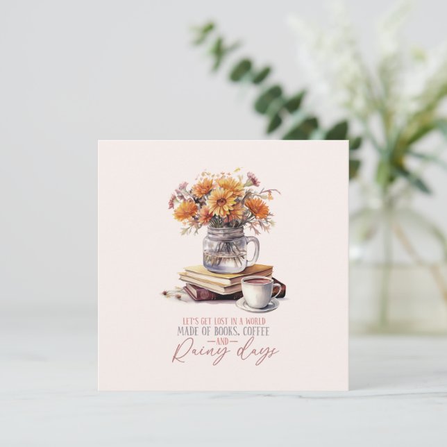 Vamos a perdernos - Libros, café y Rústica de Lluv (Anverso de pie)