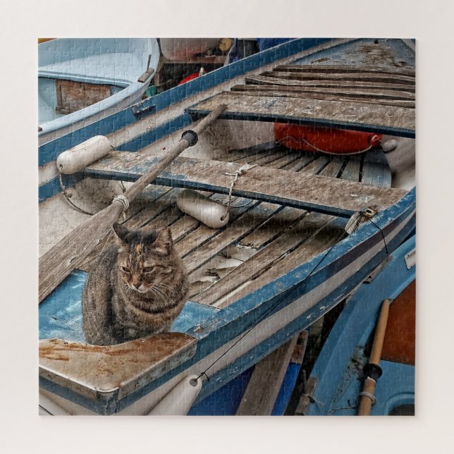Vamos a pescar - rompecabezas de gato - 20x20 - 67 (Vertical)