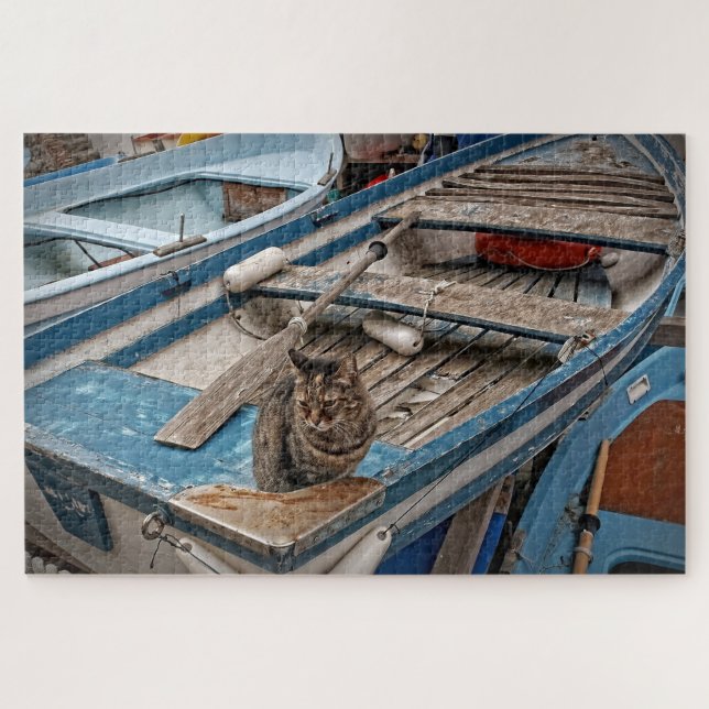 Vamos a pescar - rompecabezas de gato - 20x30 - 10 (Horizontal)