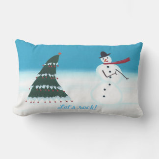 Vamos a rock, árbol de Navidad almohadas de hombre