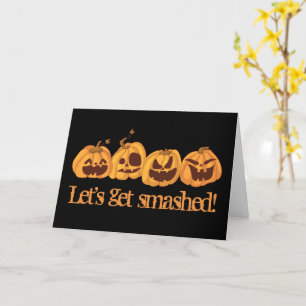 Vamos a romper la tarjeta de saludo de calabazas d