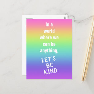 Vamos a ser como una tarjeta postal de gradiente a