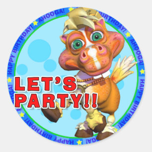 ¡¡VAMOS A SER FIESTA!! Pegatinas de cumpleaños con