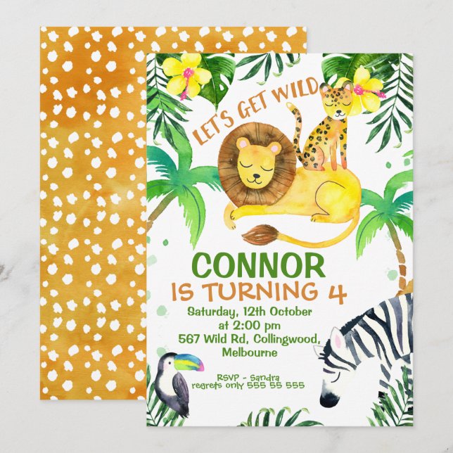 Vamos a tener una invitación para el cumpleaños sa (Anverso / Reverso)