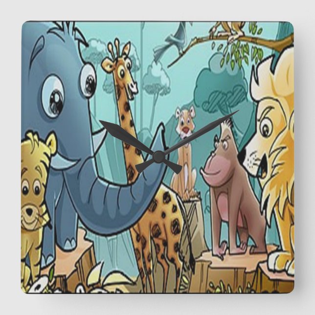Vamos Al Reloj De Pared Del Zoológico (Anverso)