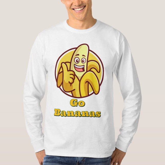 ¡Vamos Bananas! Camiseta de manga larga | Divertid (Anverso)