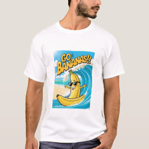 ¡Vamos Bananas! Camiseta para hombres de plátano d