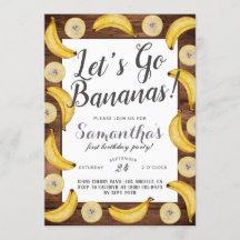 Vamos Bananas Invitación de cumpleaños
