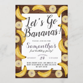 Vamos Bananas Invitación de cumpleaños