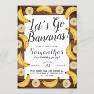 Vamos Bananas Invitación de cumpleaños