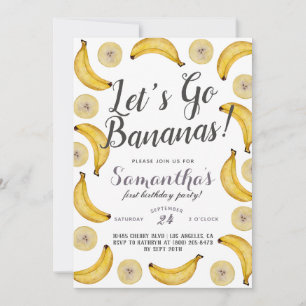Vamos Bananas Invitación de cumpleaños