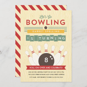 ¡Vamos Bowl! Invitación a la fiesta de cumpleaños