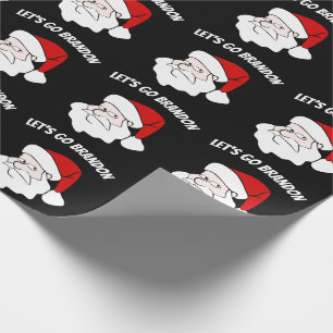 VAMOS BRANDON BIDEN SANTA CLAUS PAPEL DE REGALO DE