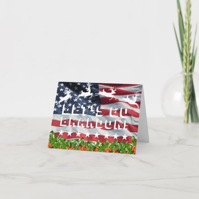 ¡VAMOS BRANDON! [Fuente 4] Tarjeta de Navidad (Anverso)