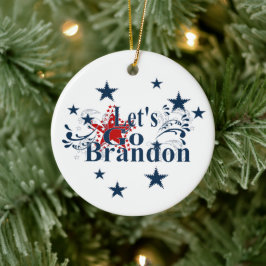 Vamos Brandon Ornamento de Navidad