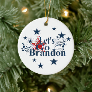 Vamos Brandon Ornamento de Navidad