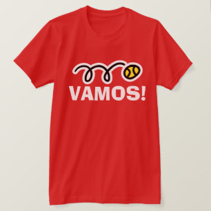 ¡Vamos! Camiseta de tenis roja para hombres