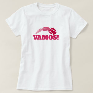 ¡Vamos! Camiseta linda del tenis para las mujeres