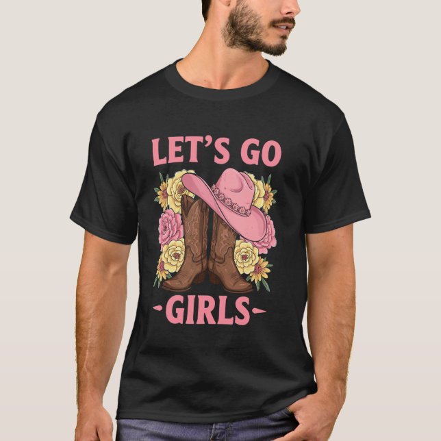 Vamos Chicas Camisetas Rodeo Retro Occidental Amor (Anverso)