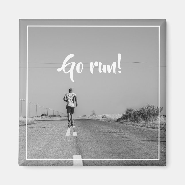 ¡Vamos, Corre! Imán inspirador de motivación de la (Frente)