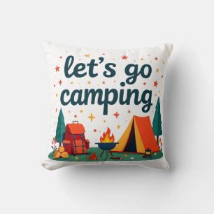 Vamos de acampada – Almohada retro al aire libre