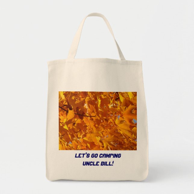 ¡Vamos de acampada tío Bill! bolsas totes Naranja (Frente)