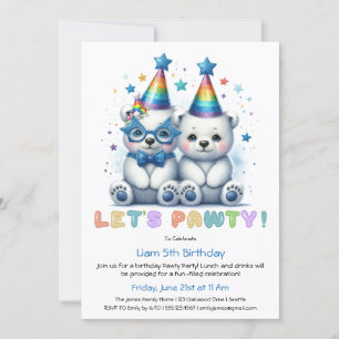 ¡Vamos Fiesta! Invitación al cumpleaños de Cute Po