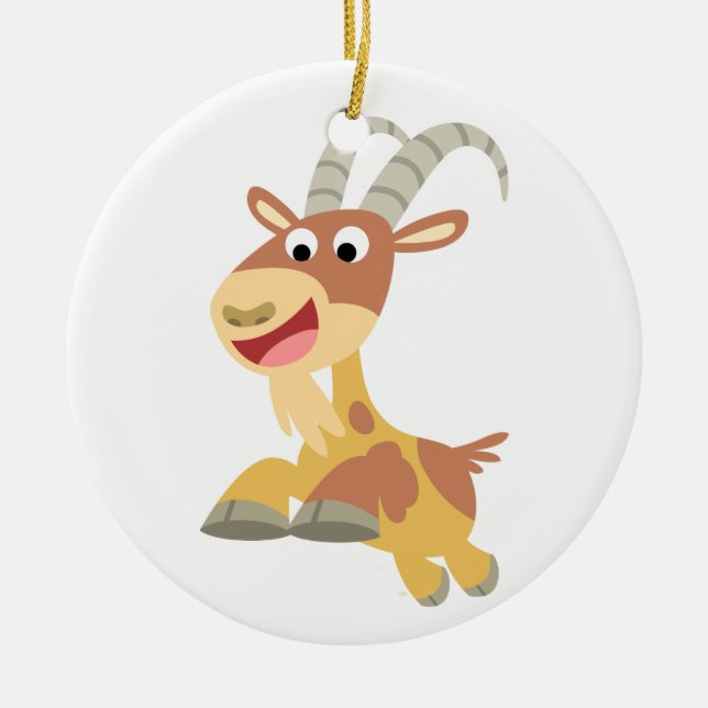 ¡Vamos Goat! (cabra personalizado linda) Ornamento (Frente)