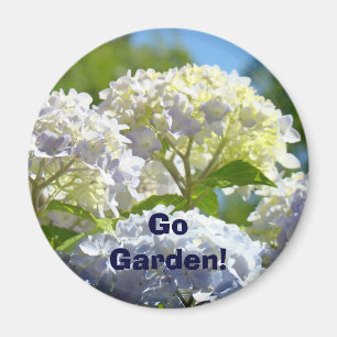 ¡Vamos jardín! imanes Flores de Hortensia Azul