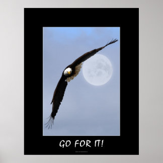 "¡VAMOS POR ELLO!" Poster de arte del águila calva