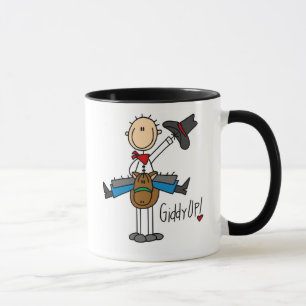 ¡Vamos! Taza con figura de vaquero