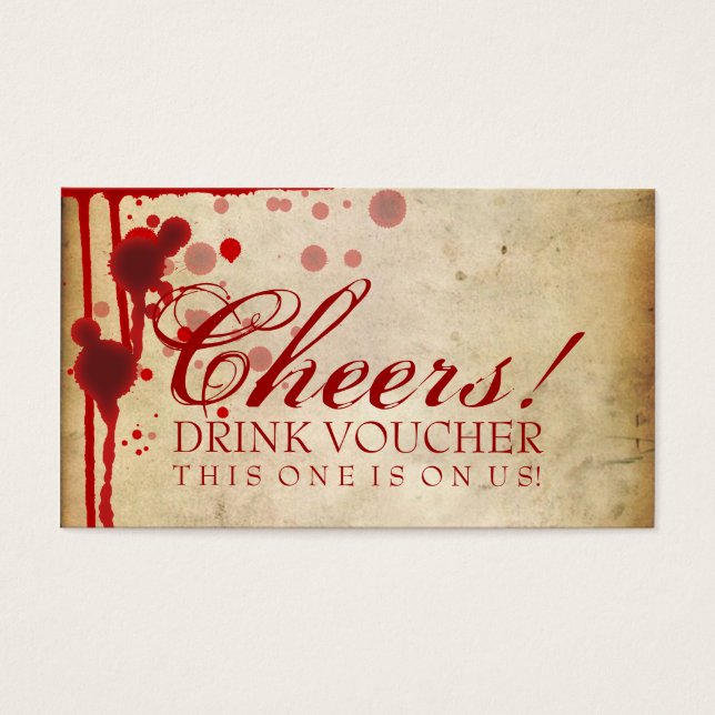 Vampire Bebida Halloween Voucher Fake Blogs Red (Frente)