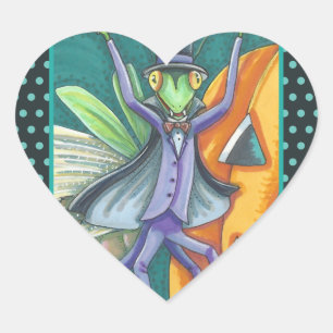 VAMPIRE REZANDO A MANTIS BUG PEGATINAS SHEET Heart