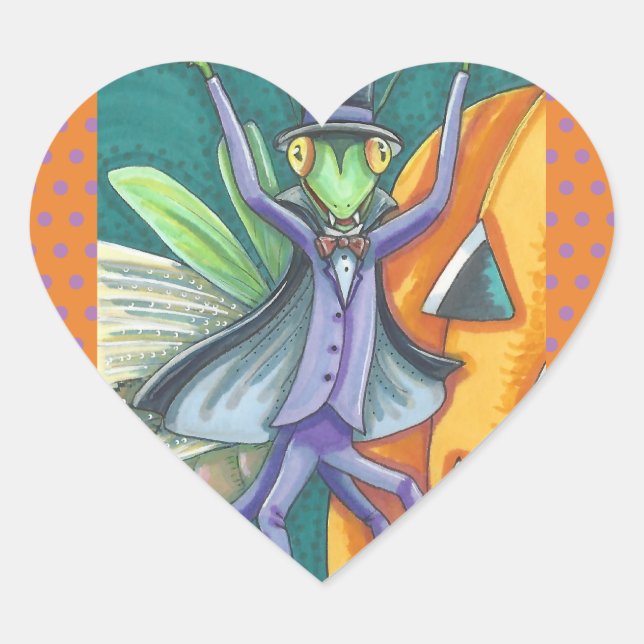 VAMPIRE REZANDO A MANTIS BUG PEGATINAS SHEET Heart (Anverso)