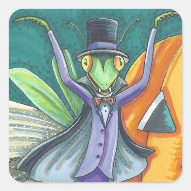 VAMPIRE REZANDO MANTIS, PEGATINAS DE BURBUJOS (Anverso)