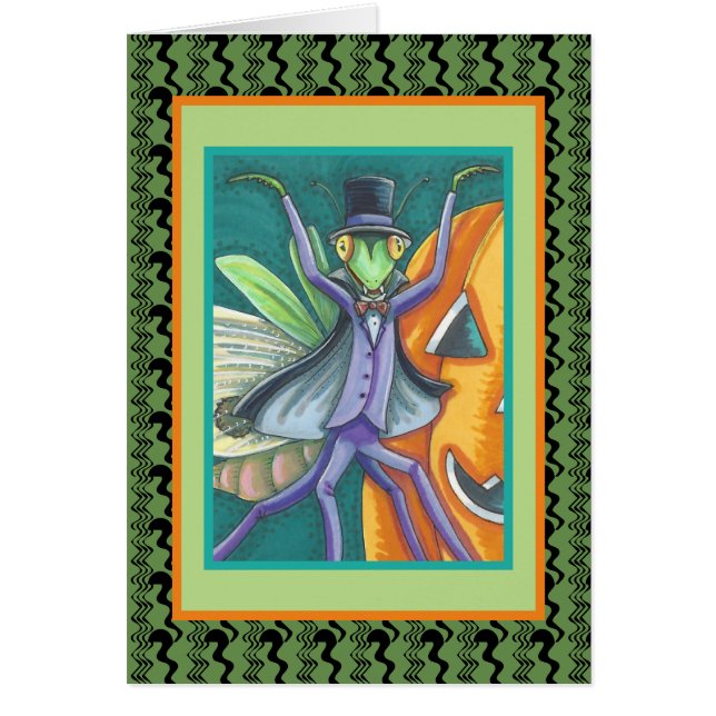 VAMPIRE TRANSYLVANIA MANTIS HALLOWEEN CARD Verse (Frente)