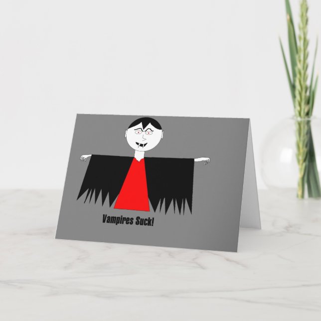 "¡Vampires Suck!" Tarjeta Hallowe'en (Anverso)