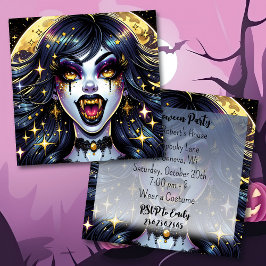 Vampiro con fanáticos de oro fiesta de Halloween d