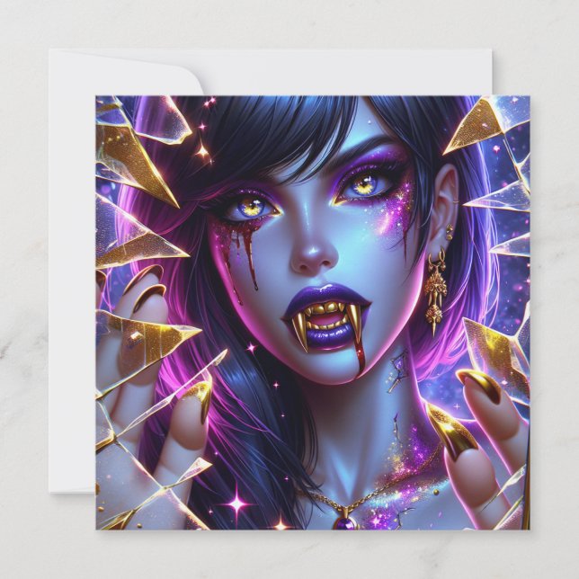 Vampiro con la fiesta de Halloween de los fans del (Anverso)