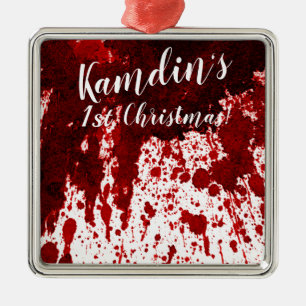 Vampiro con manchas de sangre por ornamento XMAS p