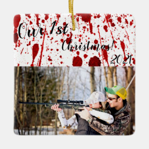 Vampiro con manchas de sangre por ornamento XMAS p
